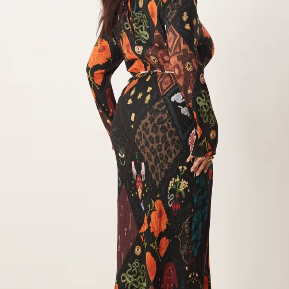 Night Garden Gaia Plisse Dress - Picture 5 of 5